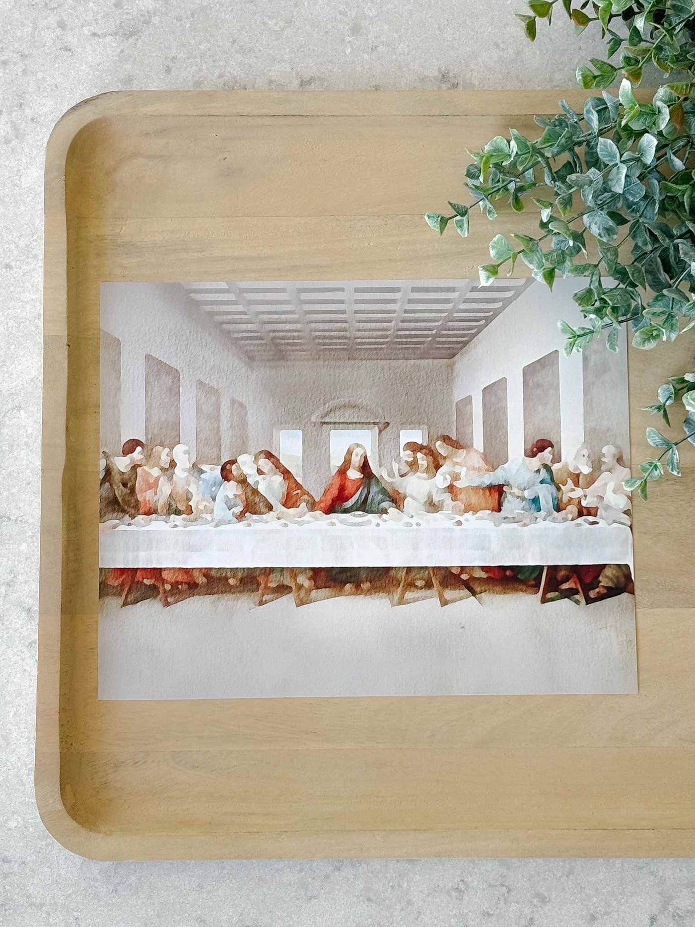 The Last Supper - Watercolor Modern Art Print