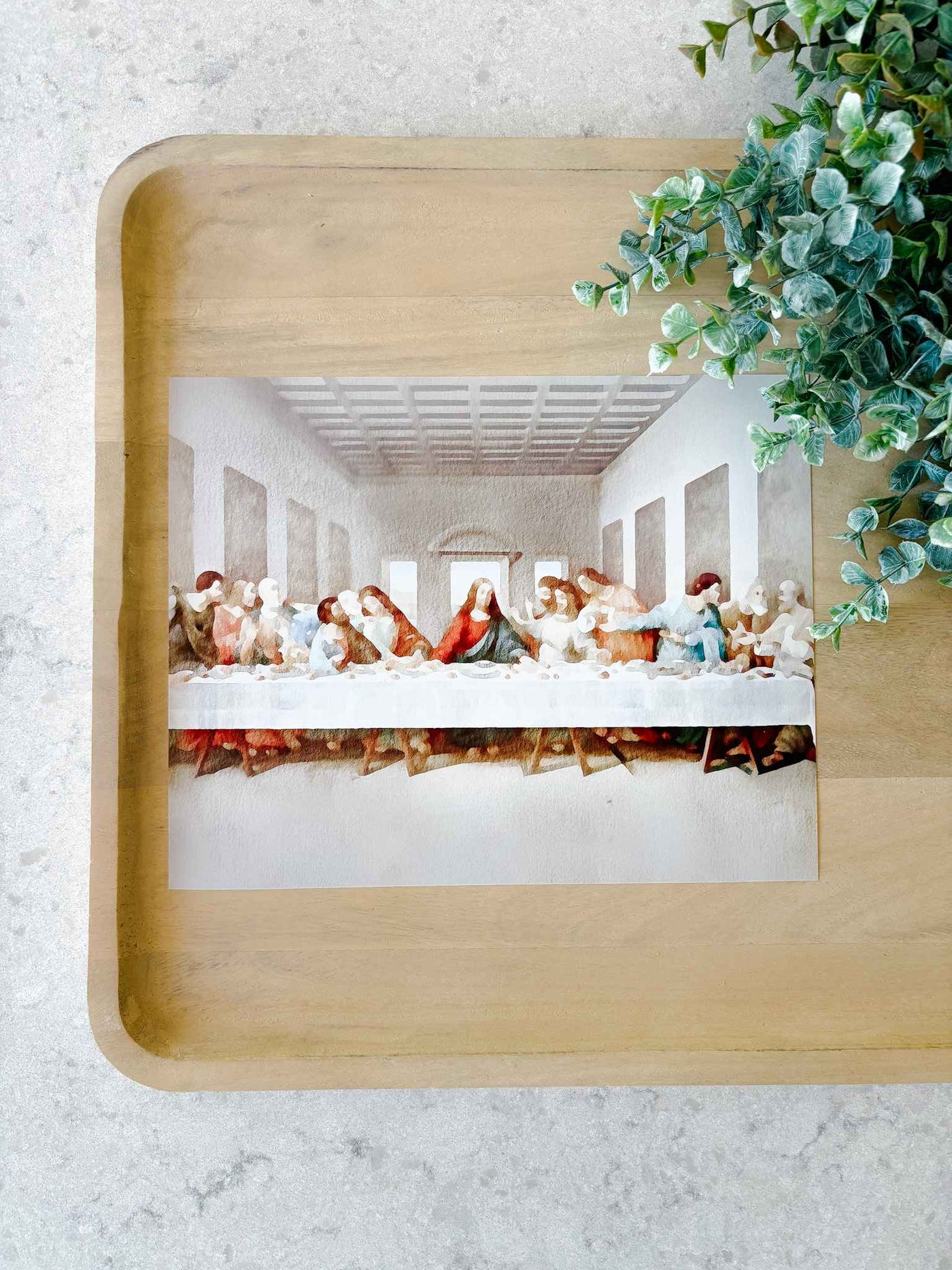 The Last Supper - Watercolor Modern Art Print