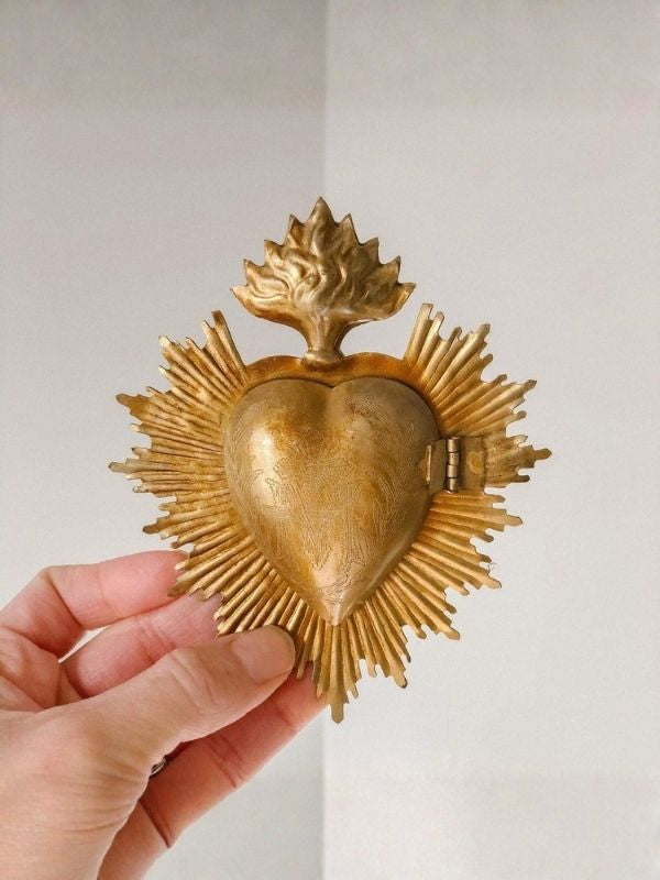 Vintage Sacred Heart Medallion 254 reviews $36.95
