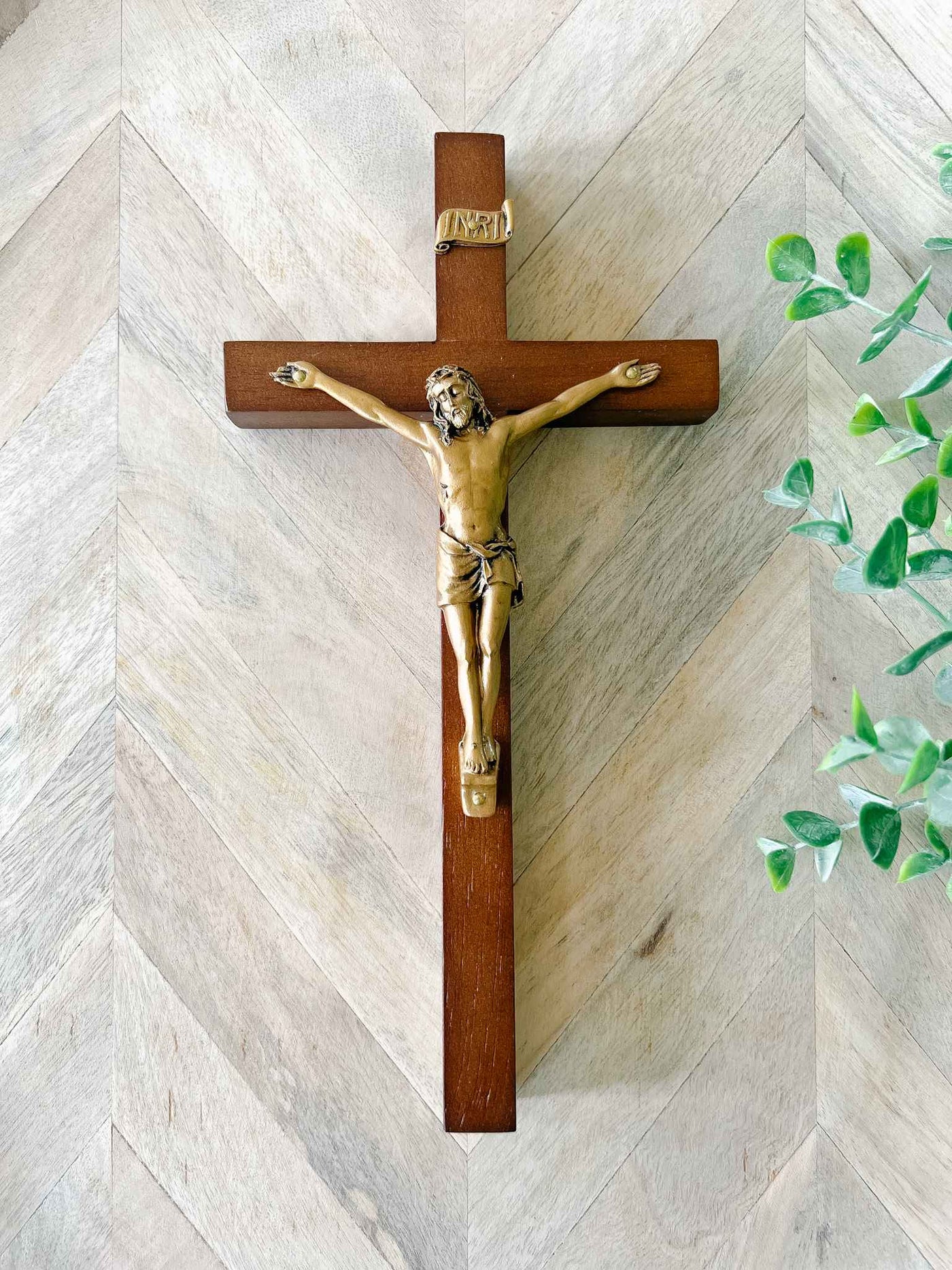 Walnut Wood Crucifix