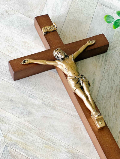 Walnut Wood Crucifix
