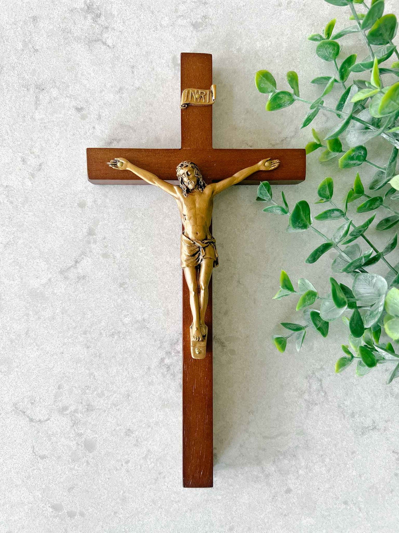 Walnut Wood Crucifix