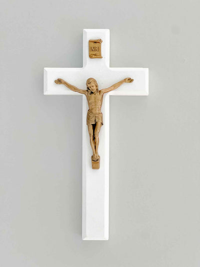 White Wood Crucifix