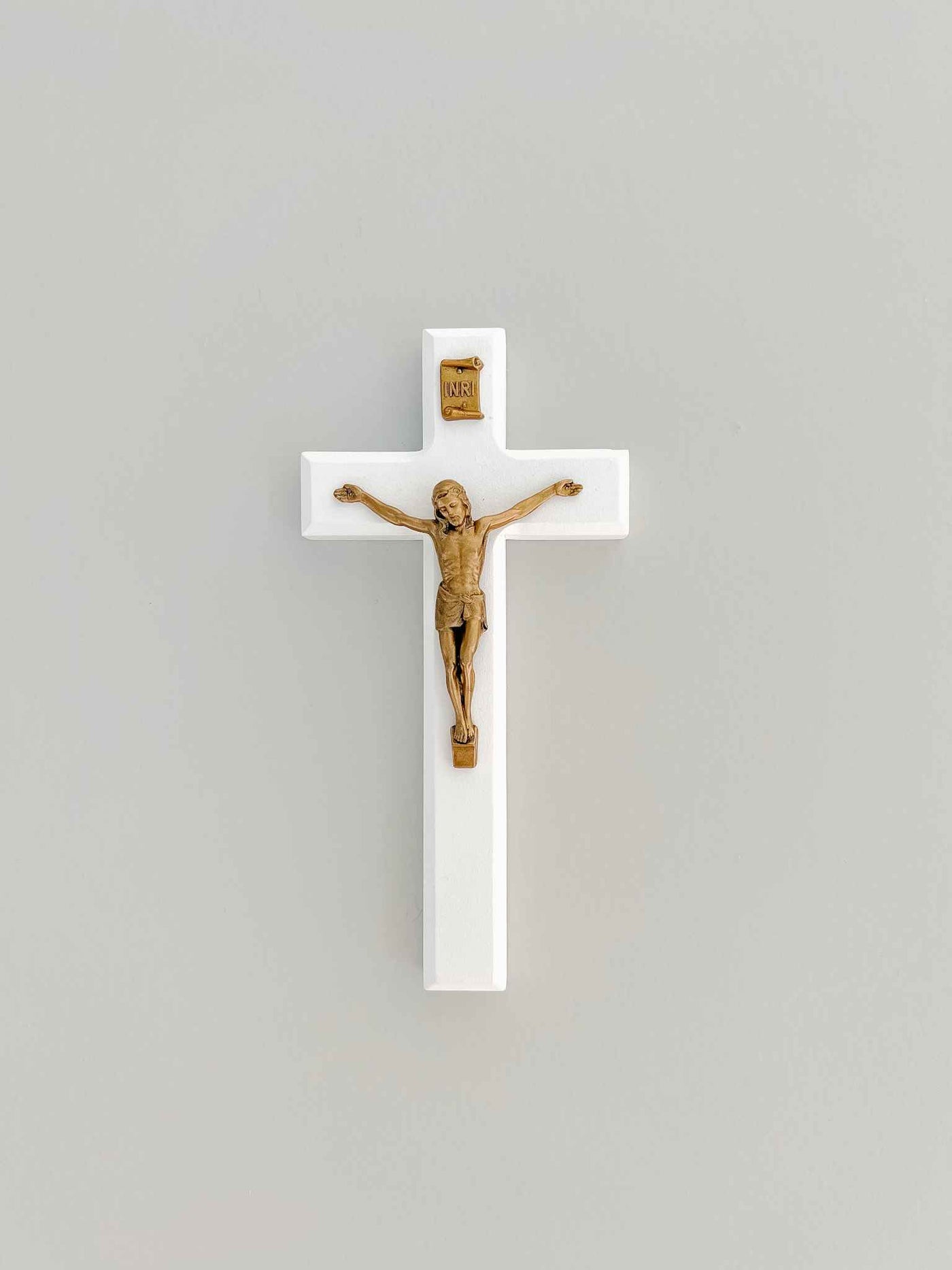 White Wood Crucifix