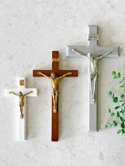 White Wood Crucifix