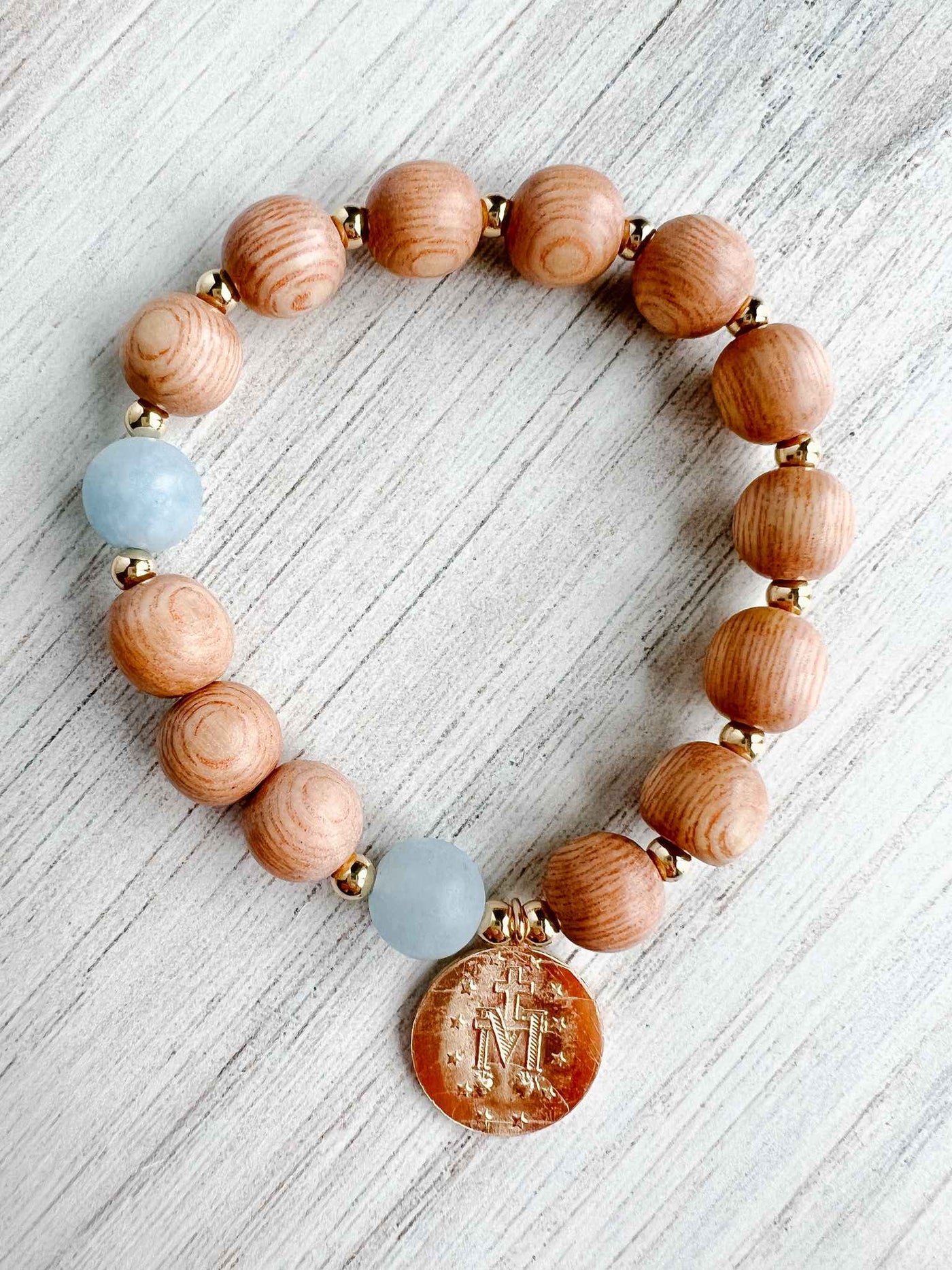 Aquamarine Rosary Bracelet