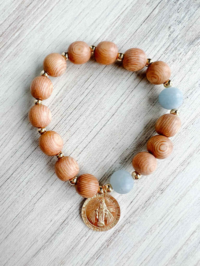 Aquamarine Rosary Bracelet