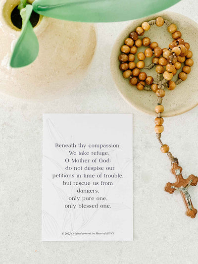 Beneath Thy Compassion - Prayer Card