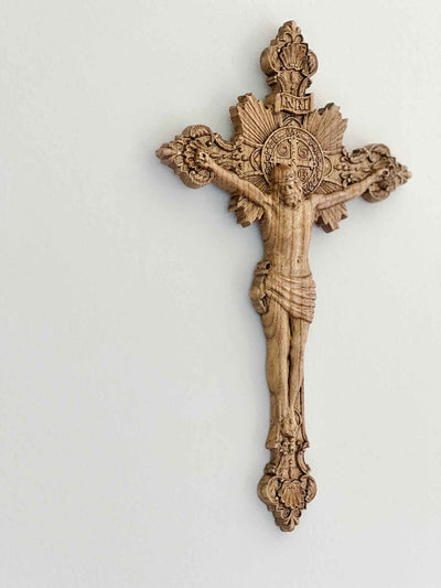 Carved Wooden Crucifix