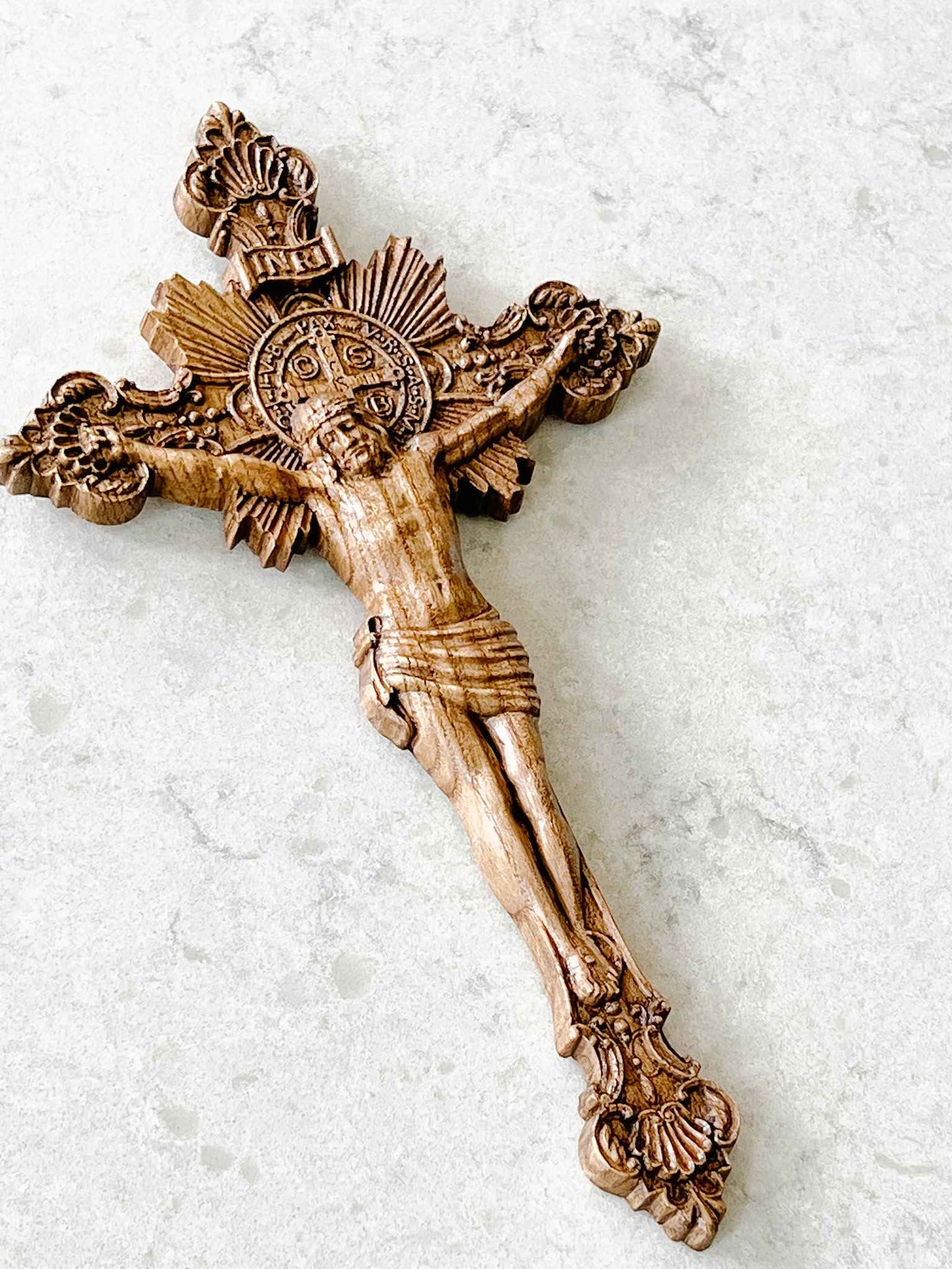 Carved Wooden Crucifix