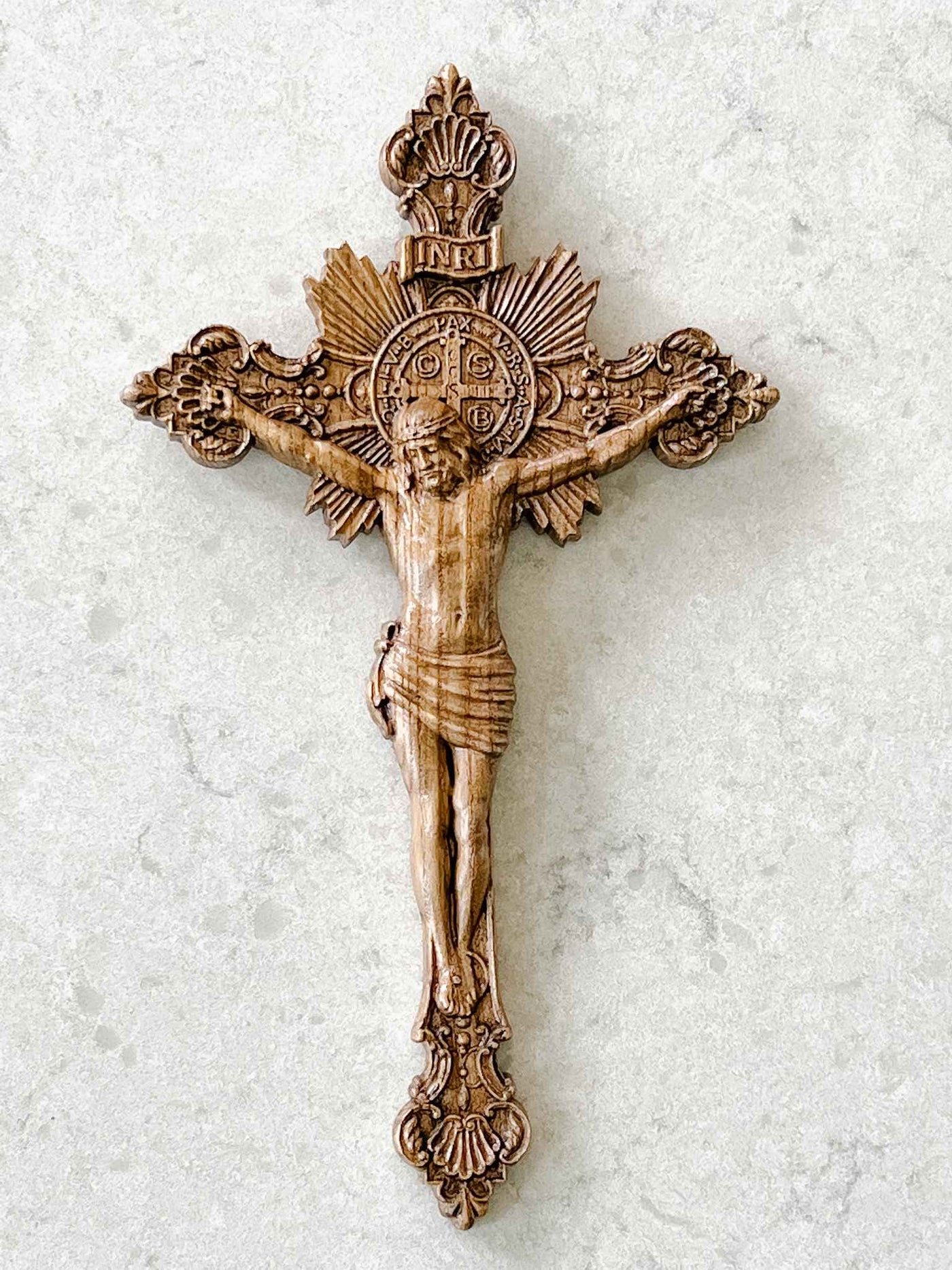 Carved Wooden Crucifix