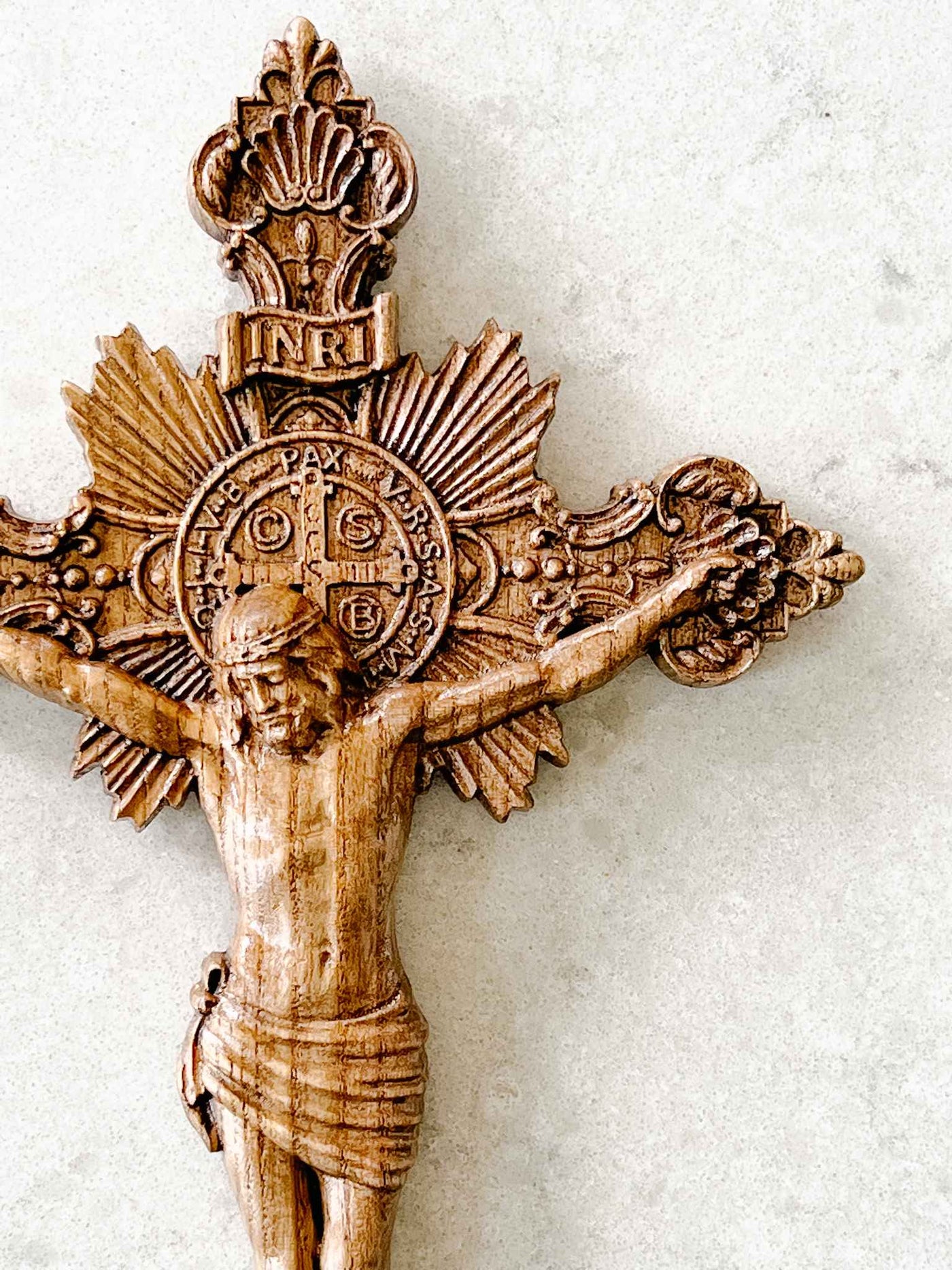 Carved Wooden Crucifix