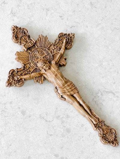 Carved Wooden Crucifix