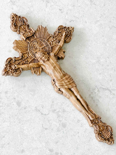 Carved Wooden Crucifix