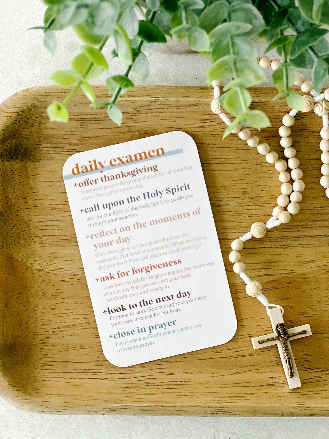 Daily Examination of Conscience - Prayer Card