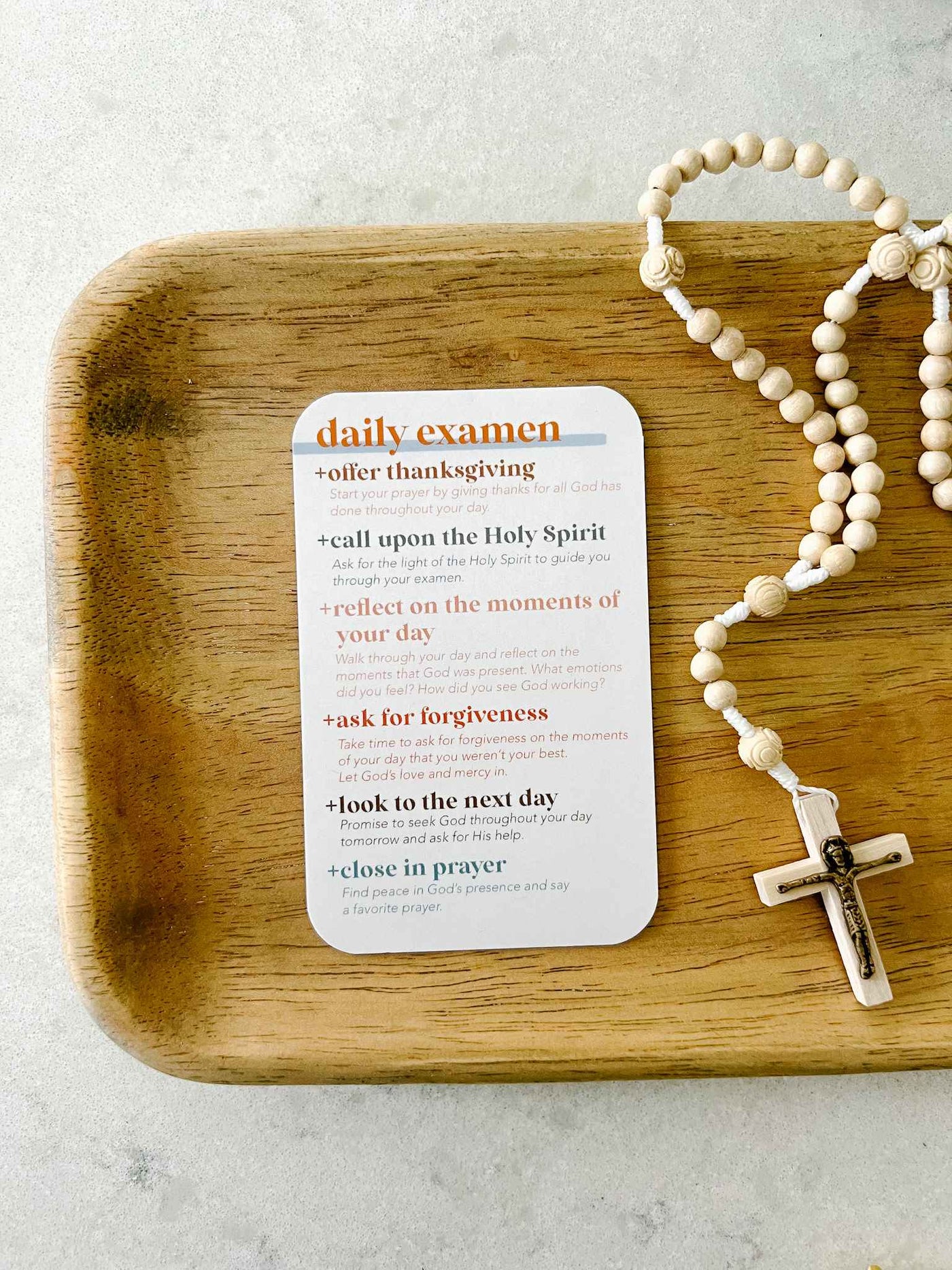 Daily Examination of Conscience - Prayer Card