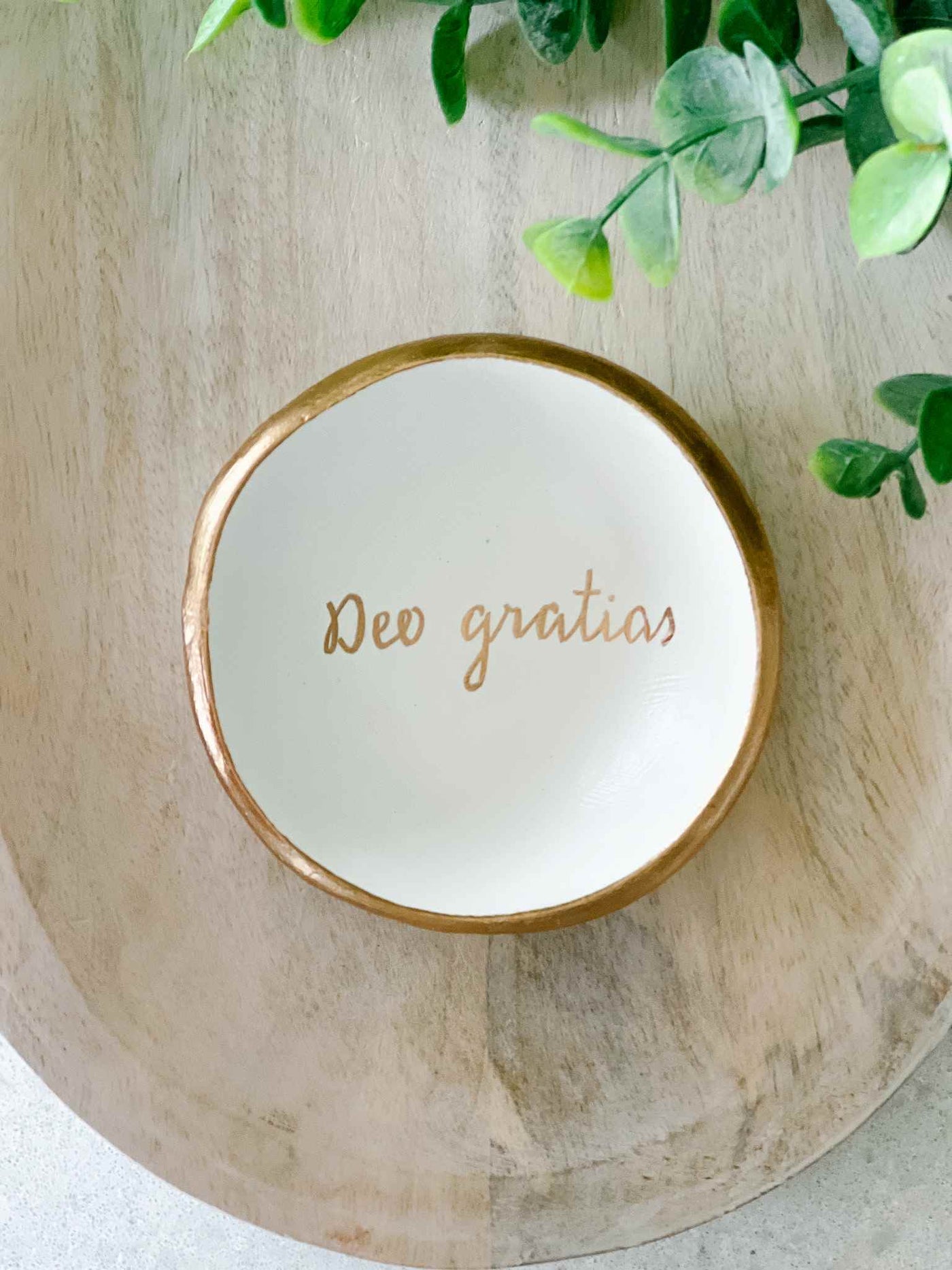 Deo Gratias Rosary Dish