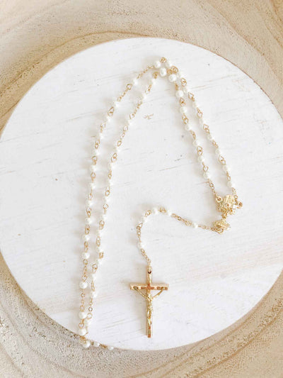 First Holy Communion Rosary - Pearl