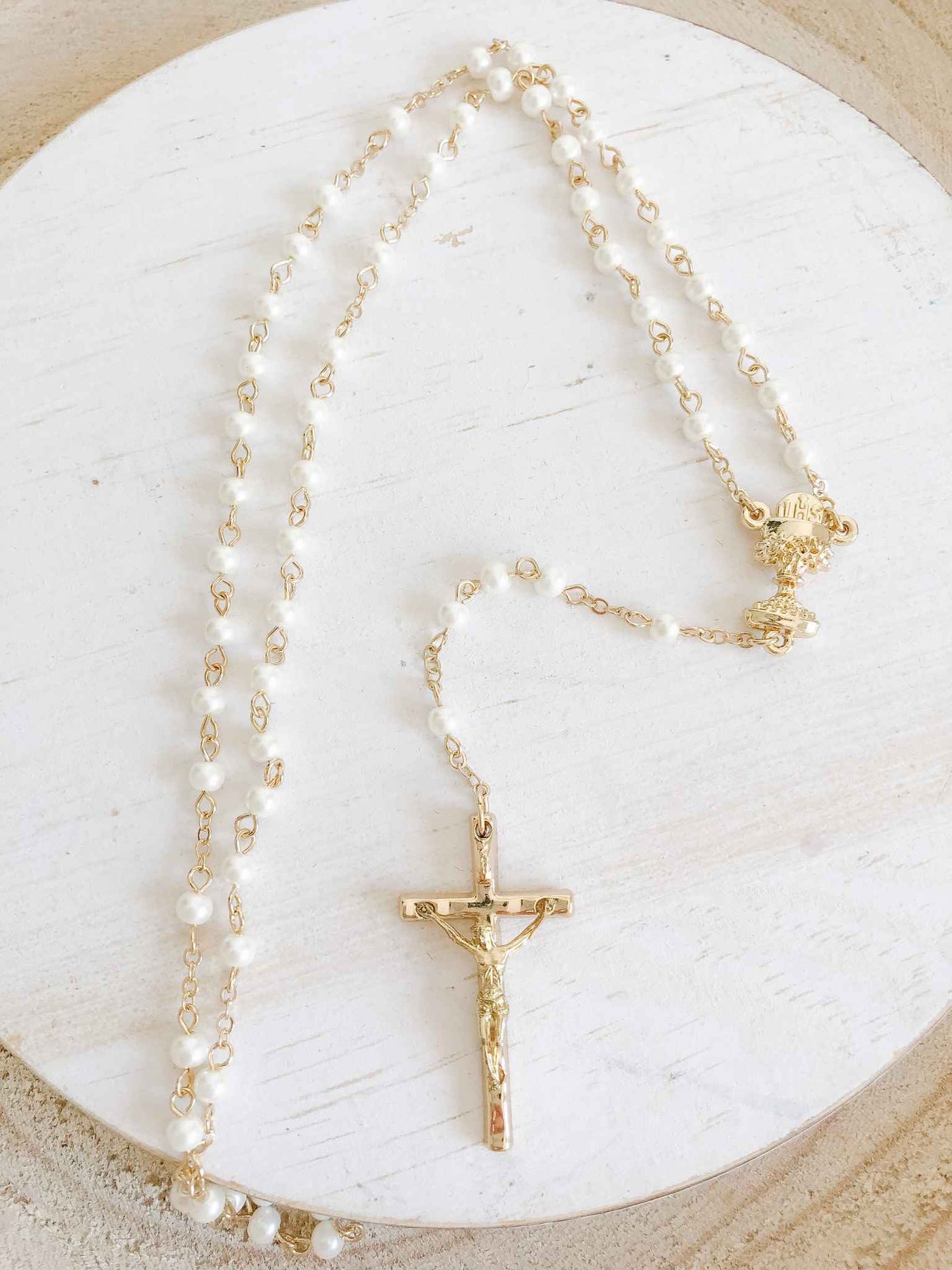 First Holy Communion Rosary - Pearl