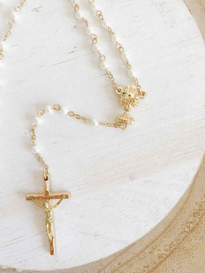 First Holy Communion Rosary - Pearl