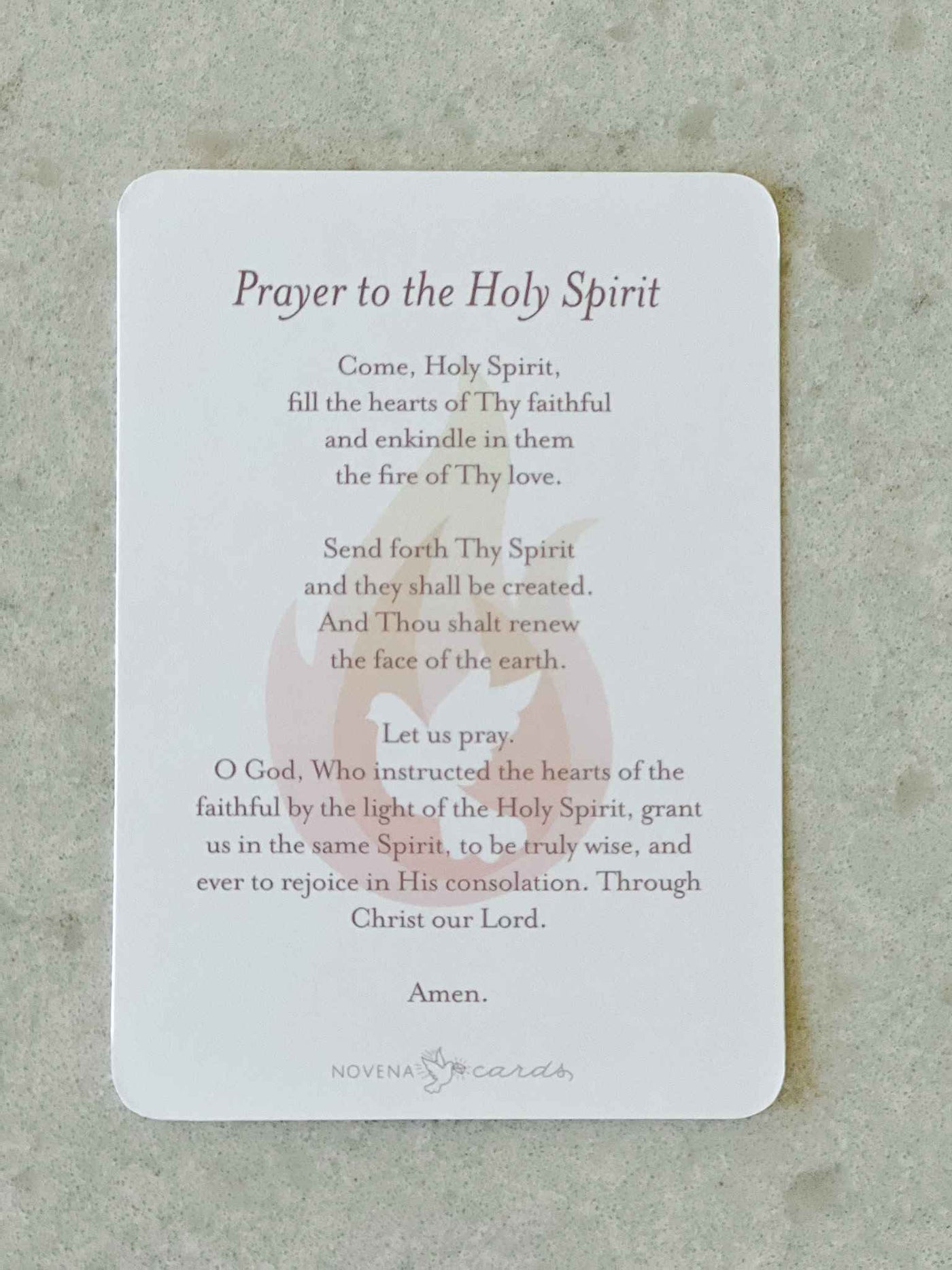 Holy Spirit - Prayer Card