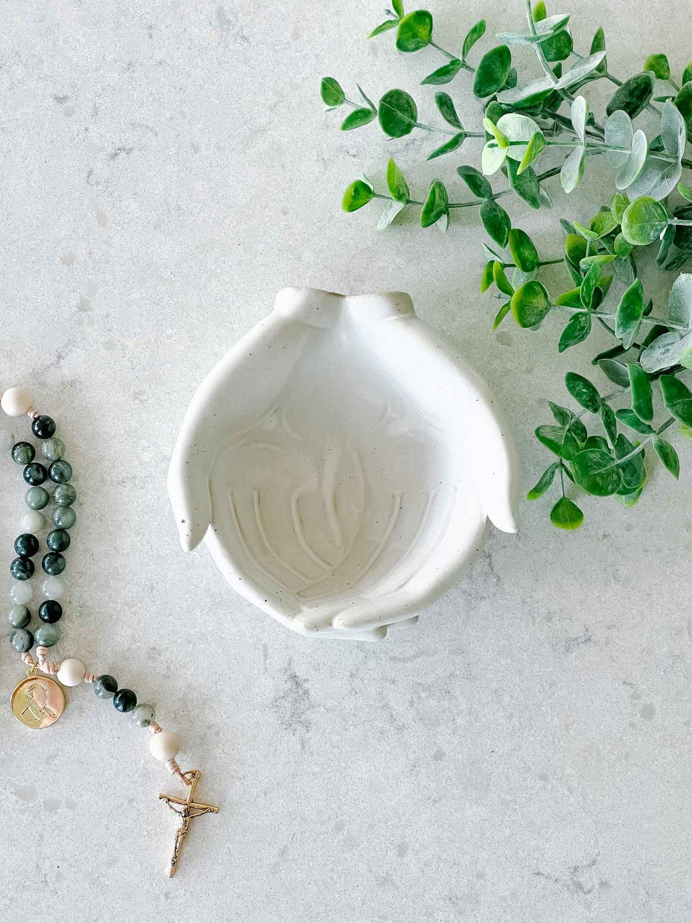 Hands Rosary Dish