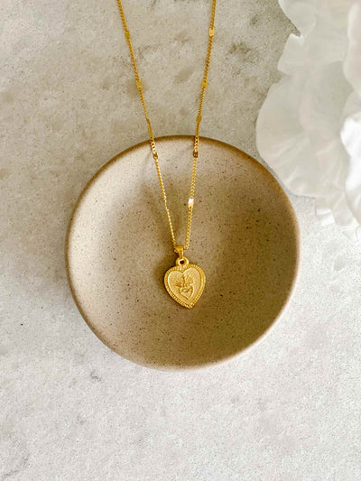 Heart Shaped Sacred Heart Necklace