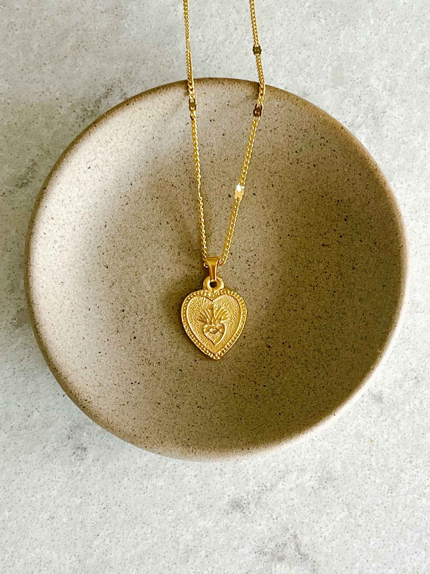 Gold Heart Shaped Locket Pendant