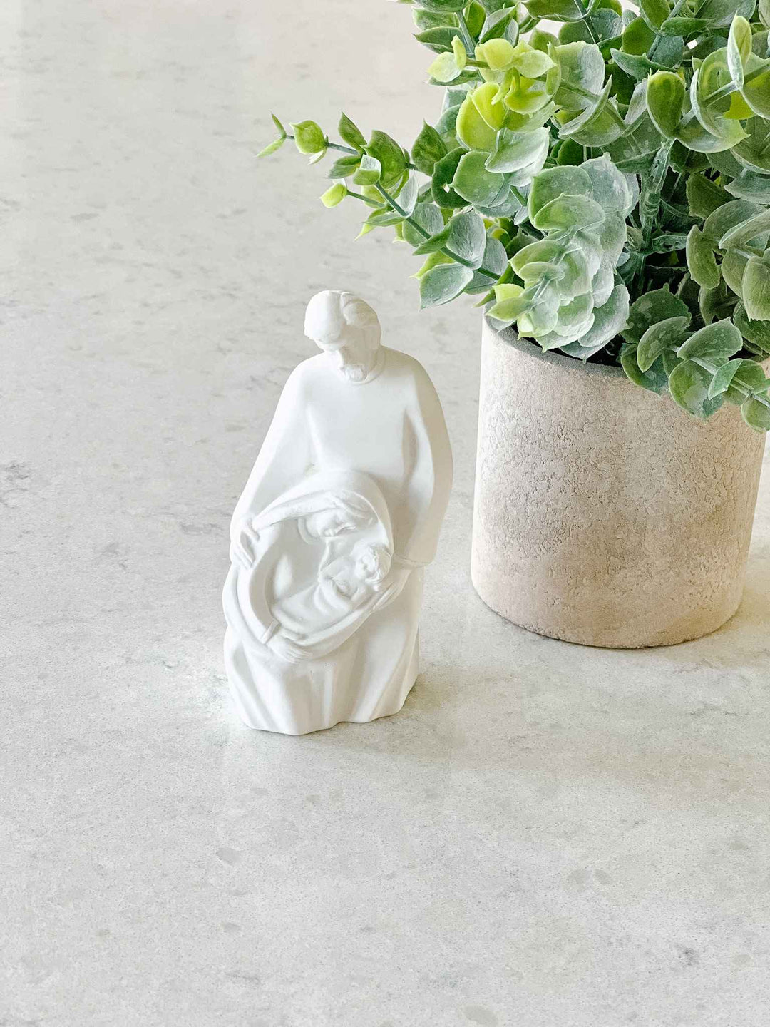 White Holy Family Statue | 5-Inch Catholic Statue | House of Joppa