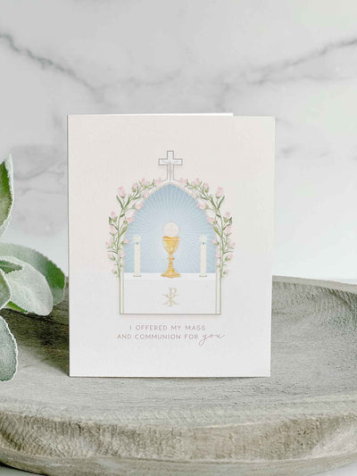 I Prayed For You at Mass Card - Set of 4