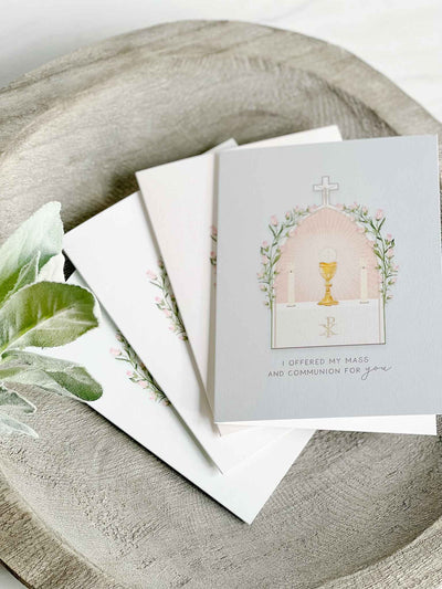 I Prayed For You at Mass Card - Set of 4