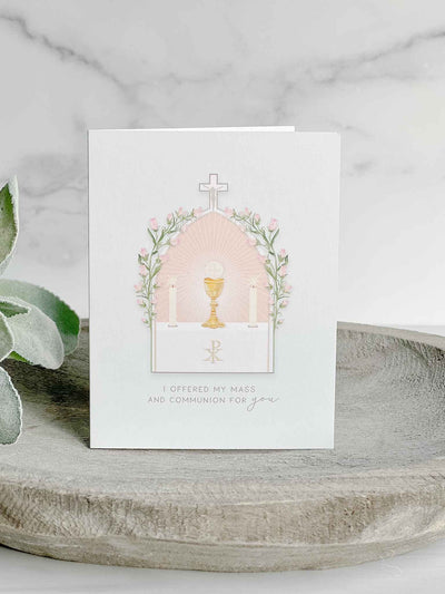 I Prayed For You at Mass Card - Set of 4