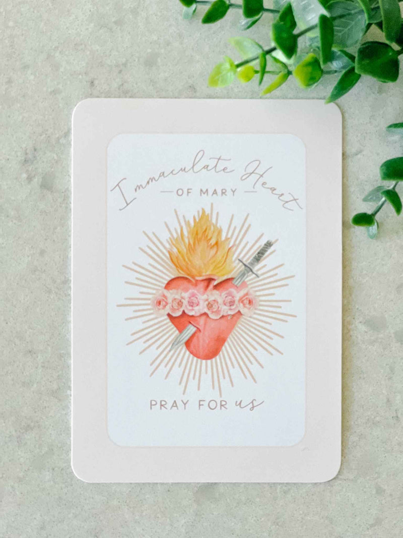 Immaculate Heart of Mary - Prayer Card 3 reviews $5.95
