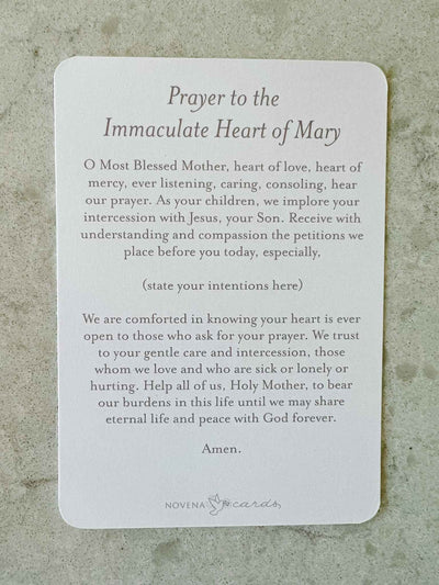 Immaculate Heart of Mary - Prayer Card