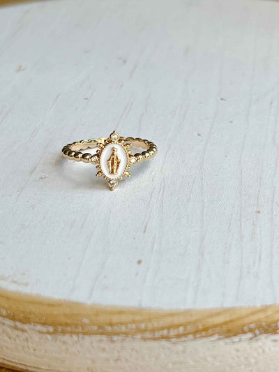 Lady Lourdes Ring- White