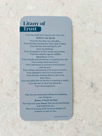 Litany of Trust - Prayer Card