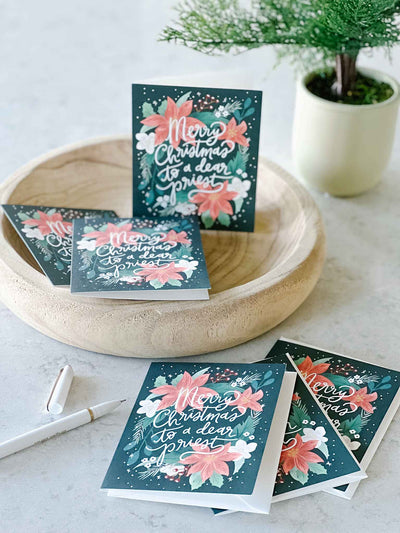 Merry Christmas Priest Card -Set of 6