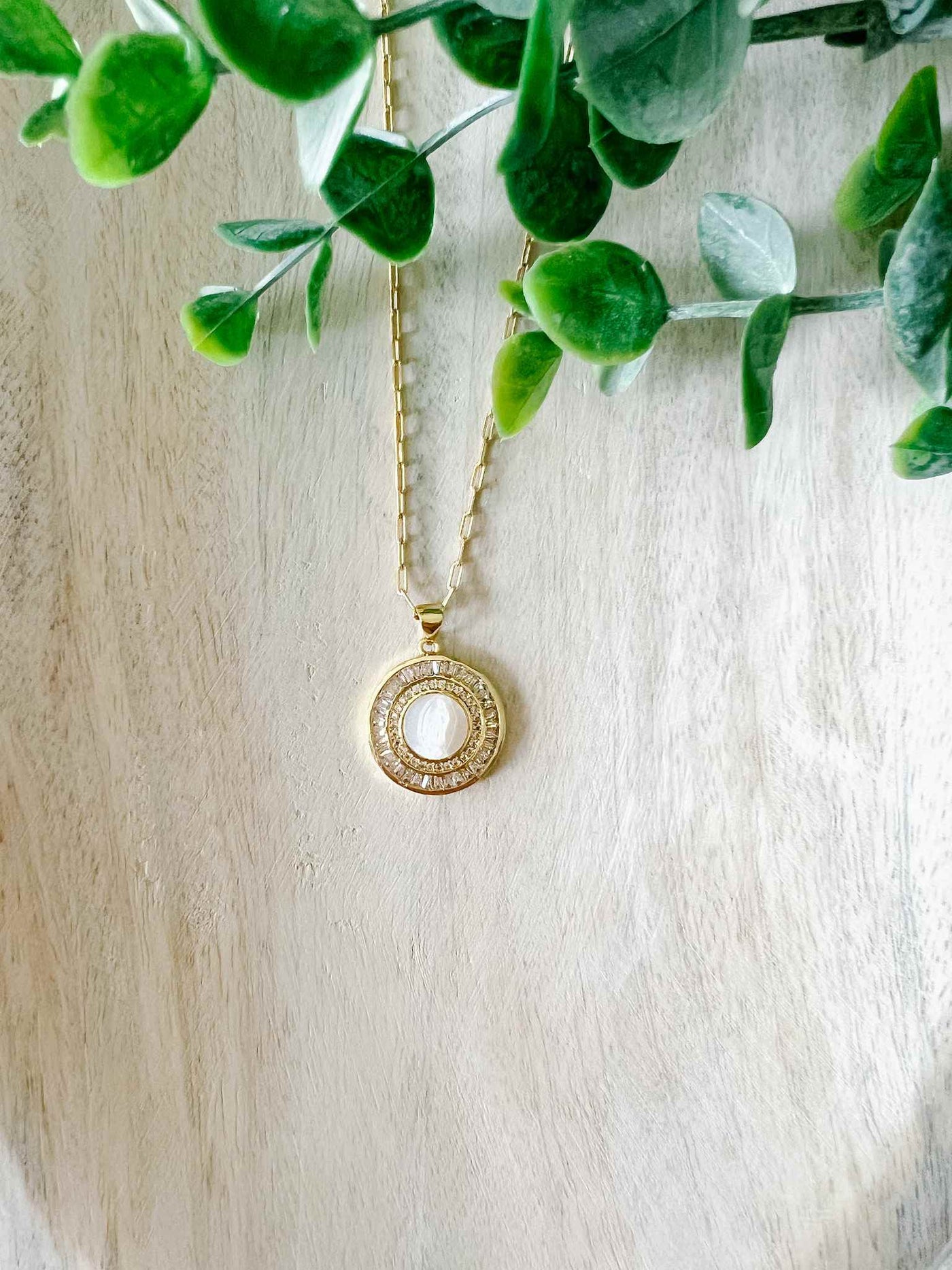 Mother Mary Necklace - Blush Pink