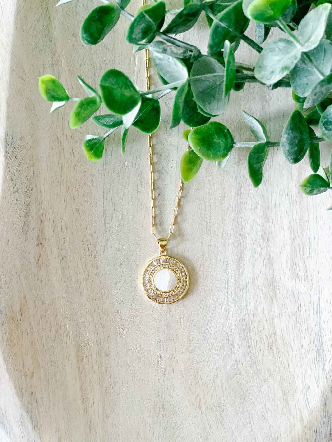 Mother Mary Necklace - Blush Pink