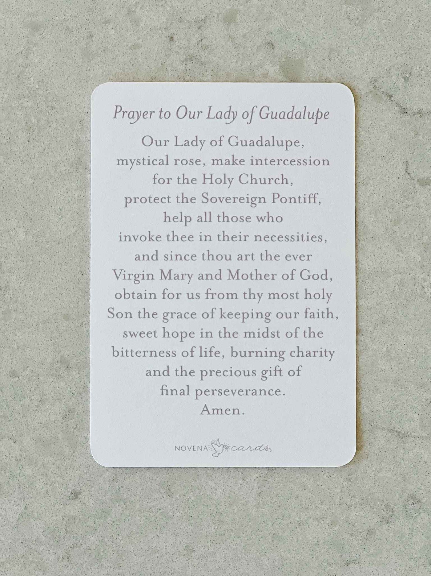 Our Lady of Guadalupe - Prayer Card