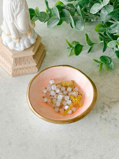 Pink Rosary Dish