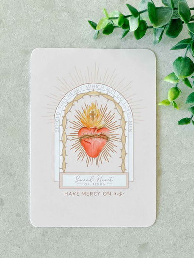 Sacred Heart of Jesus - Prayer Card