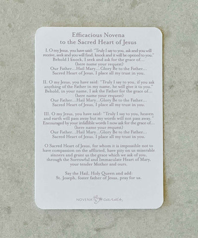 Sacred Heart of Jesus - Prayer Card
