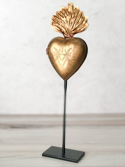 Sacred Heart on a Stand - Dark Base