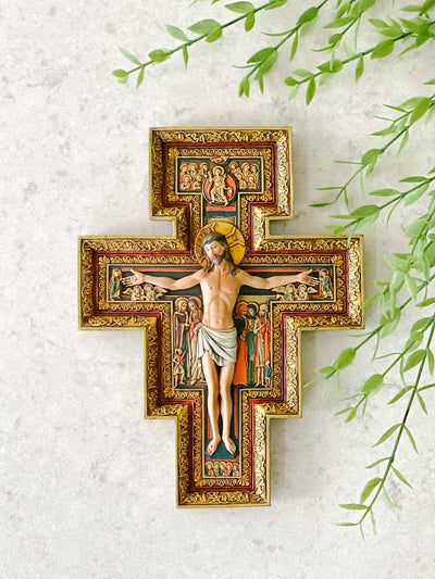  ACHIBANG Crucifix Wall Cross, Catholic Wooden Crosses with  Jesus Christ for Wall Decor, 10 Inch : Home & Kitchen