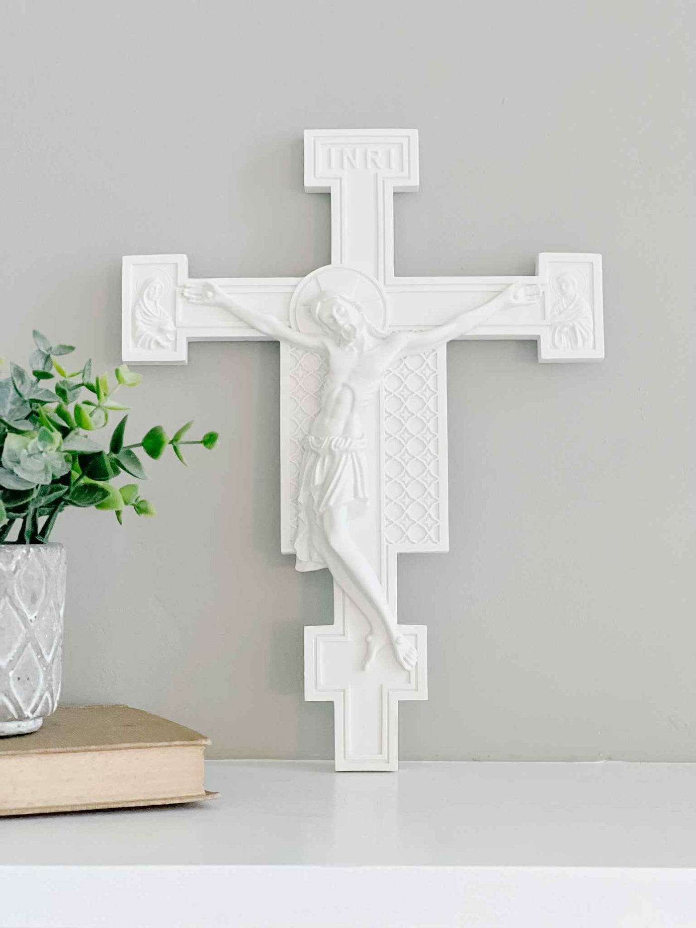 White Florentine Crucifix