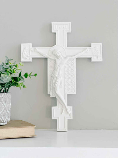 White Florentine Crucifix