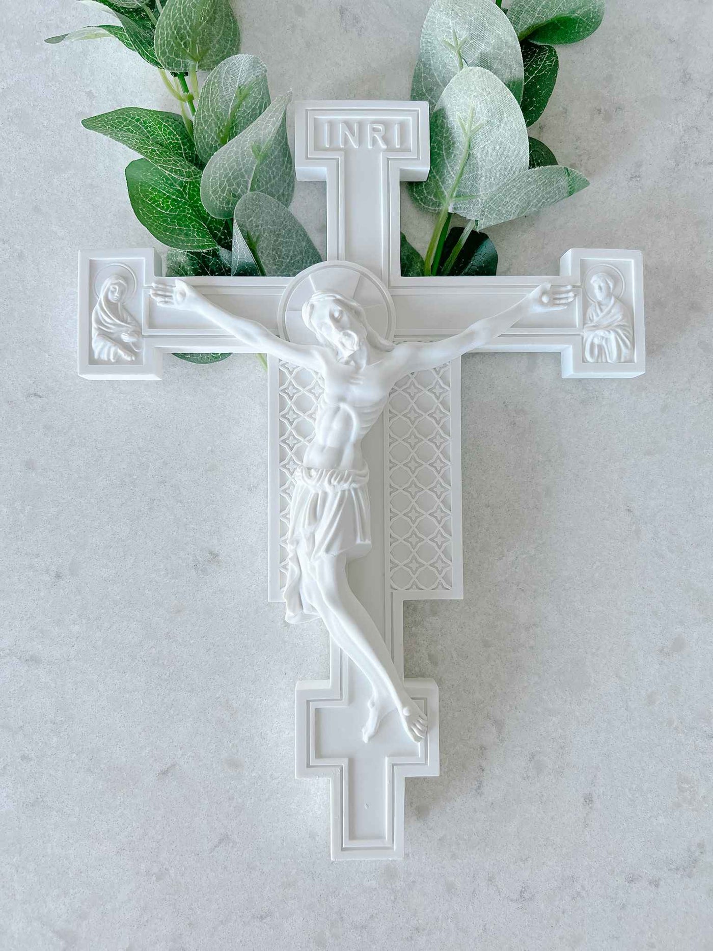 White Florentine Crucifix