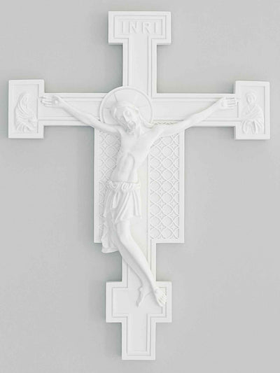 White Florentine Crucifix