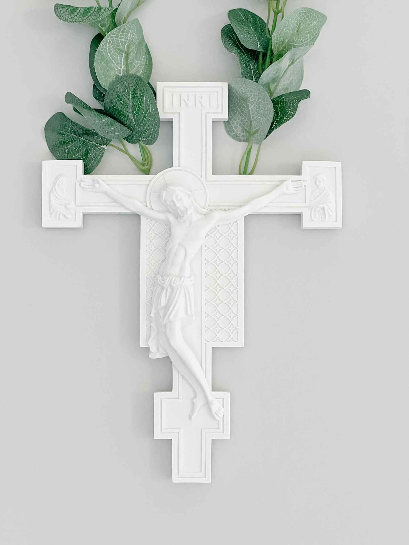 White Florentine Crucifix